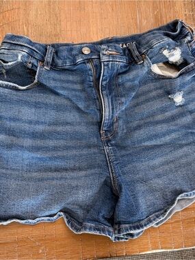 American Eagle Outfitters Distressed Denim Shorts - Blue